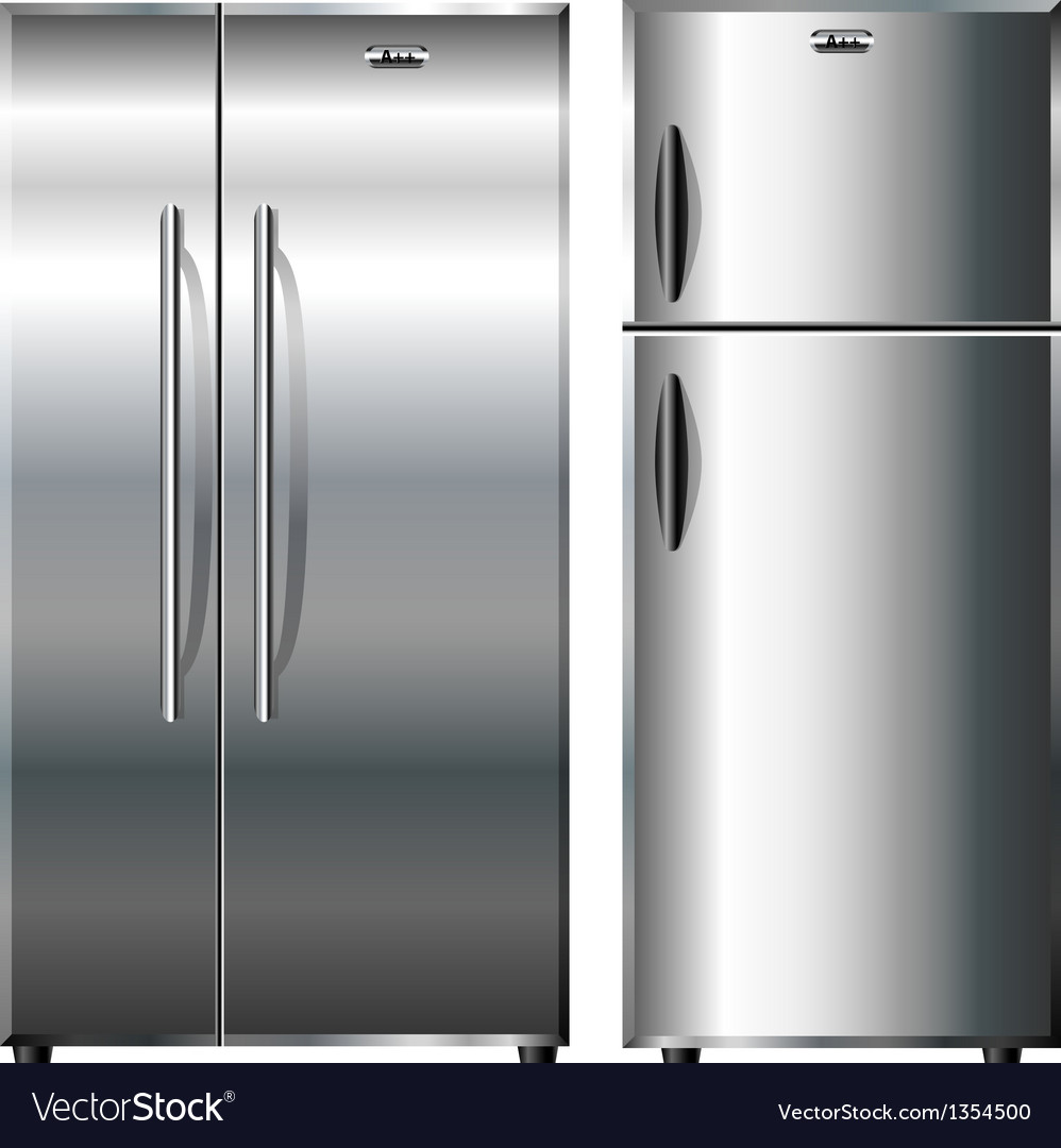 Metallic Refrigerators Royalty Free Vector Image 7286