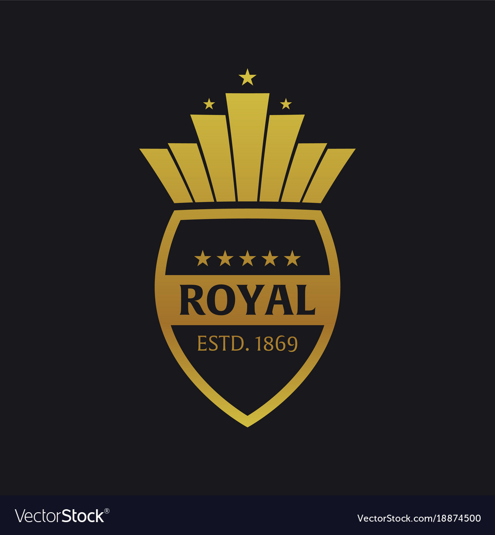 Royal hotel logo and emblem Royalty Free Vector Image