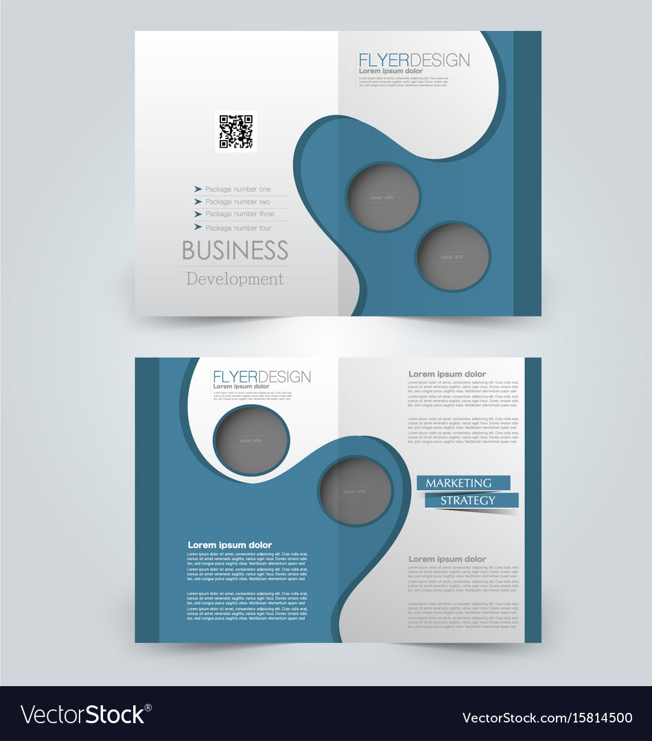 two page fold brochure template design royalty free vector