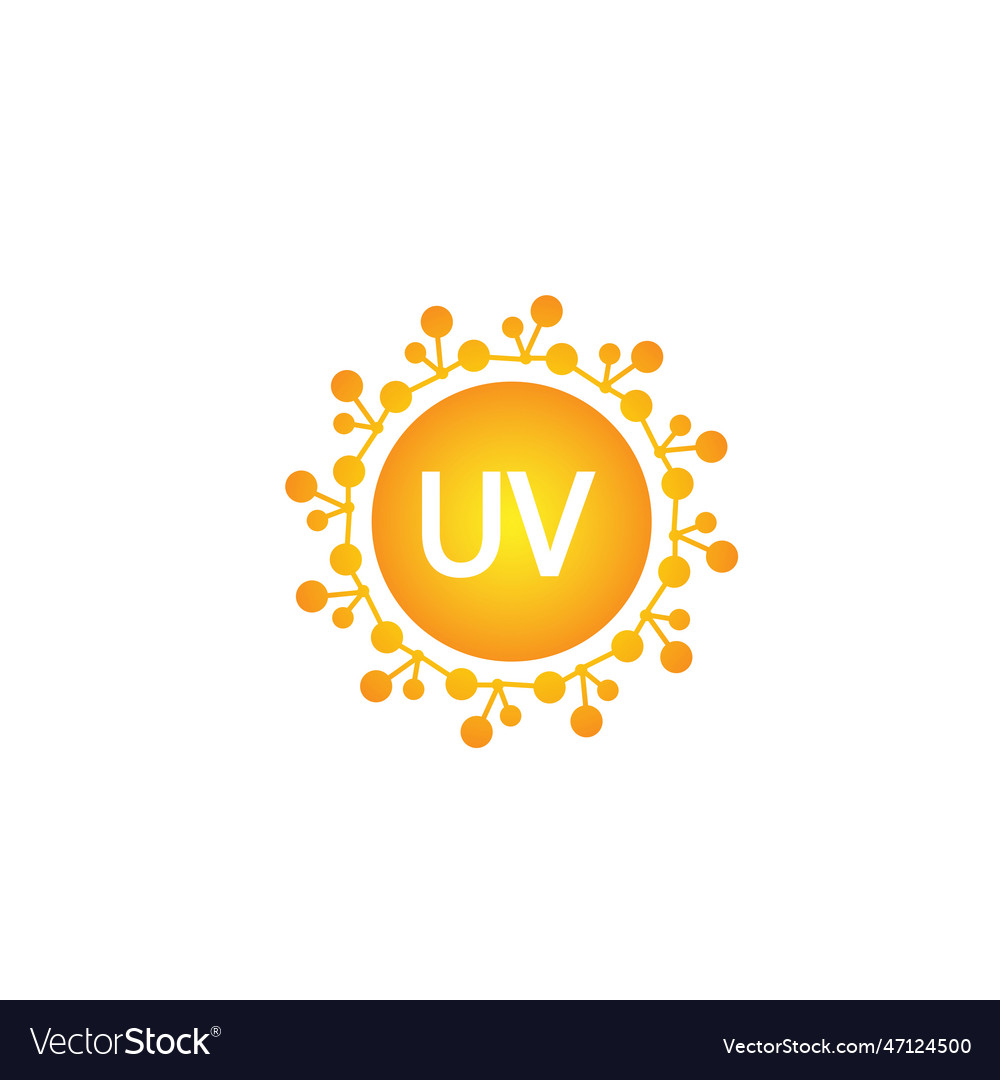 Uv protection logo and icon ultraviolet