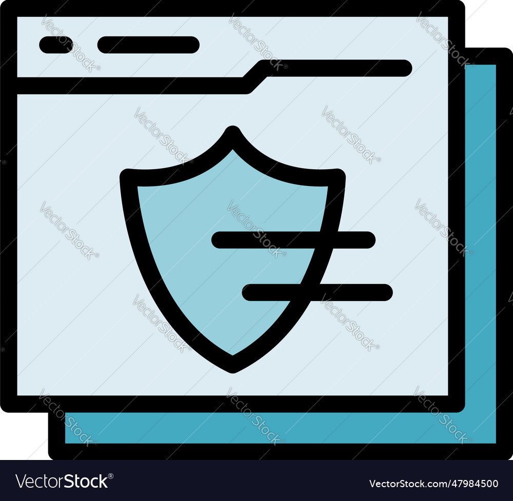Web authentication icon flat Royalty Free Vector Image