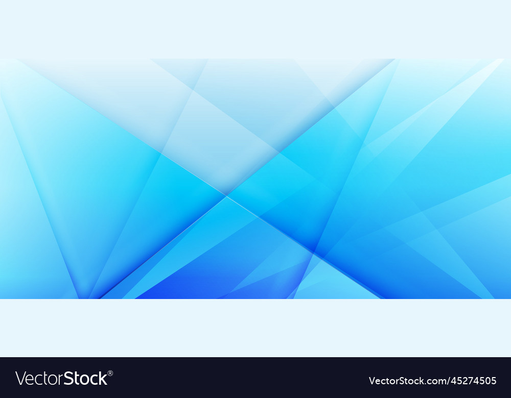 Abstract white and blue gradient triangles