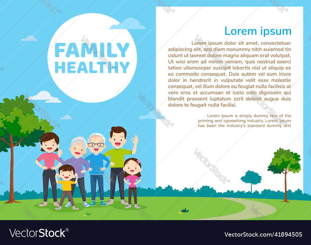 Big family healthy concept poster 1