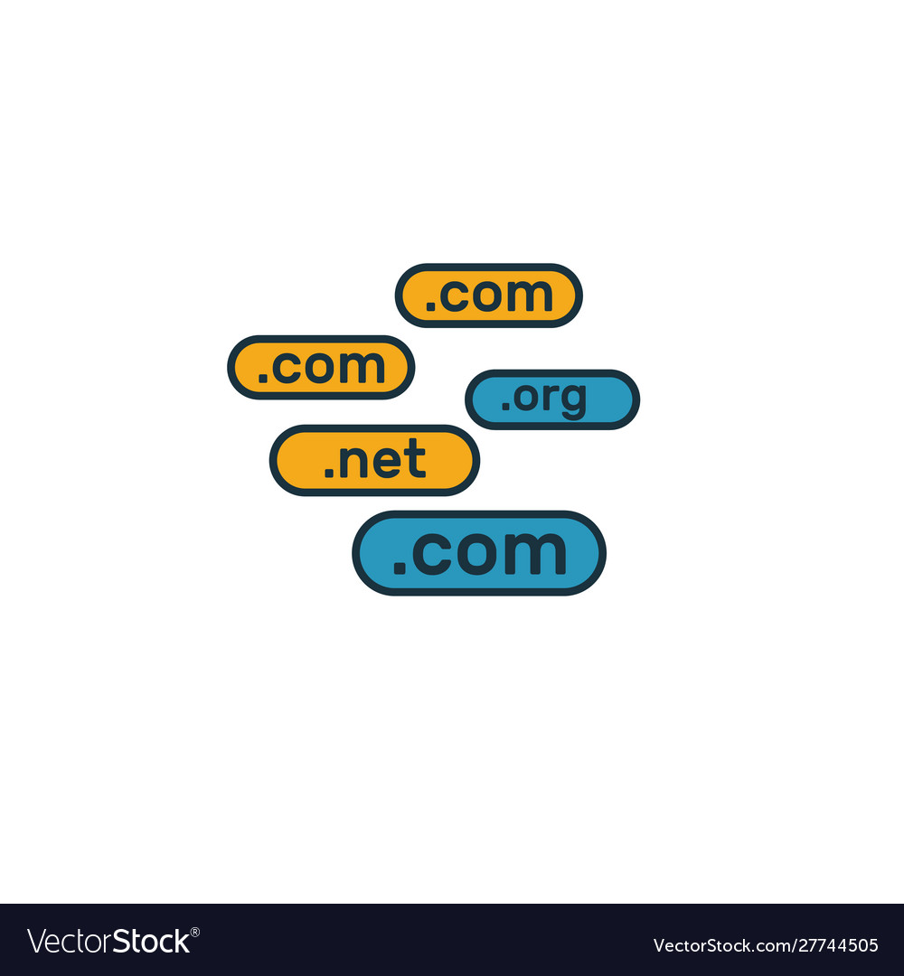 Domain icon simple element from web hosting icons