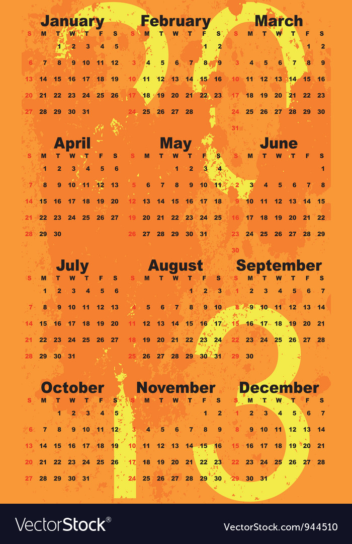 2013 calendar