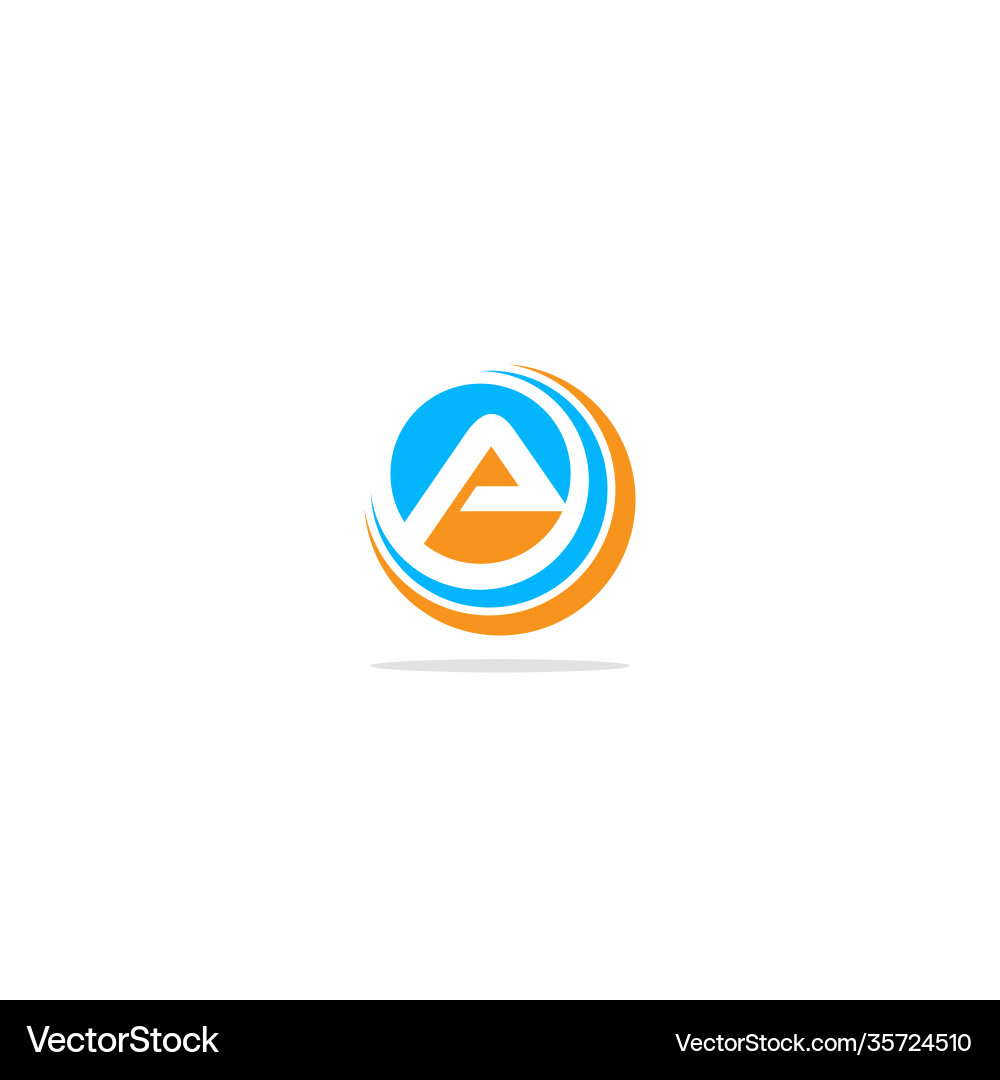 A initial round abstract logo Royalty Free Vector Image