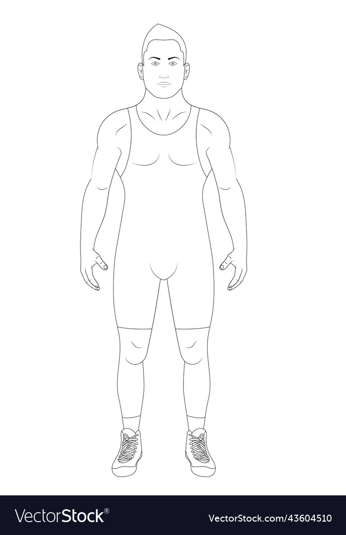 Freestyle wrestling singlet sketch