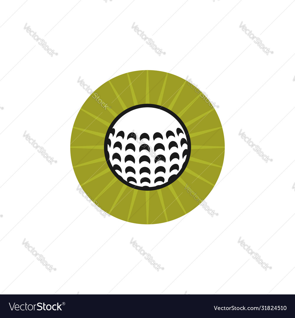 Golf ball design template Royalty Free Vector Image