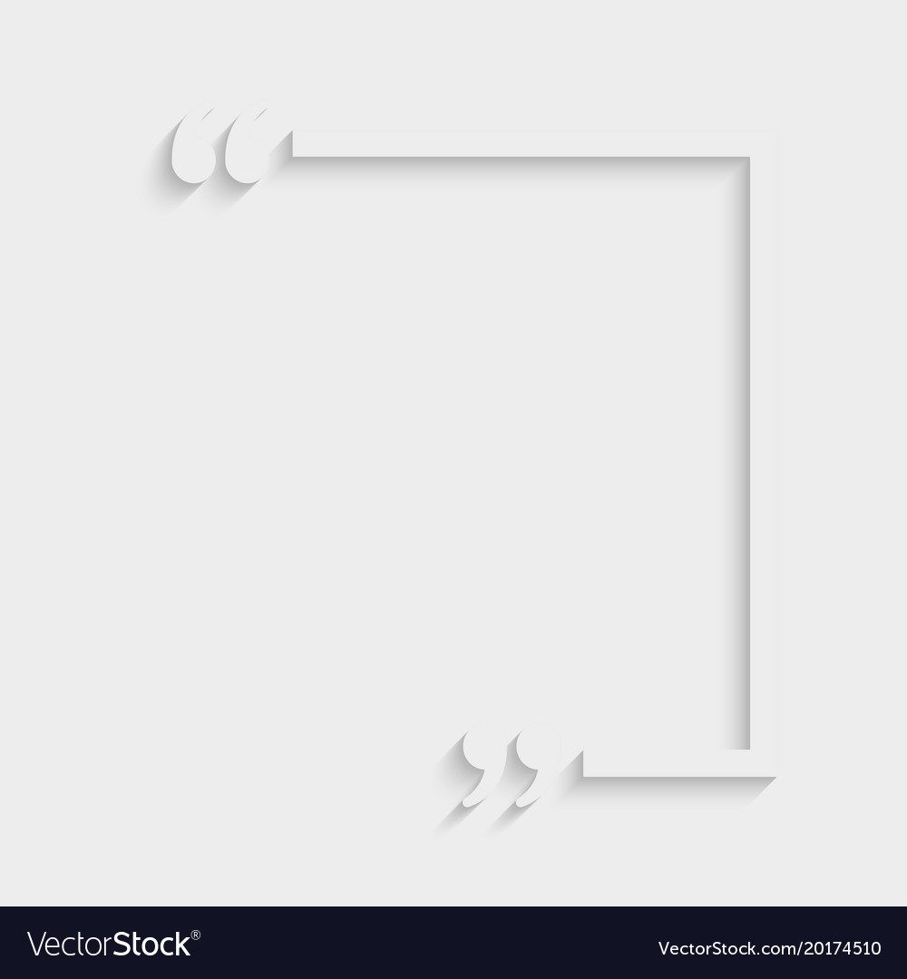 quote blank empty quote form bracket royalty free vector