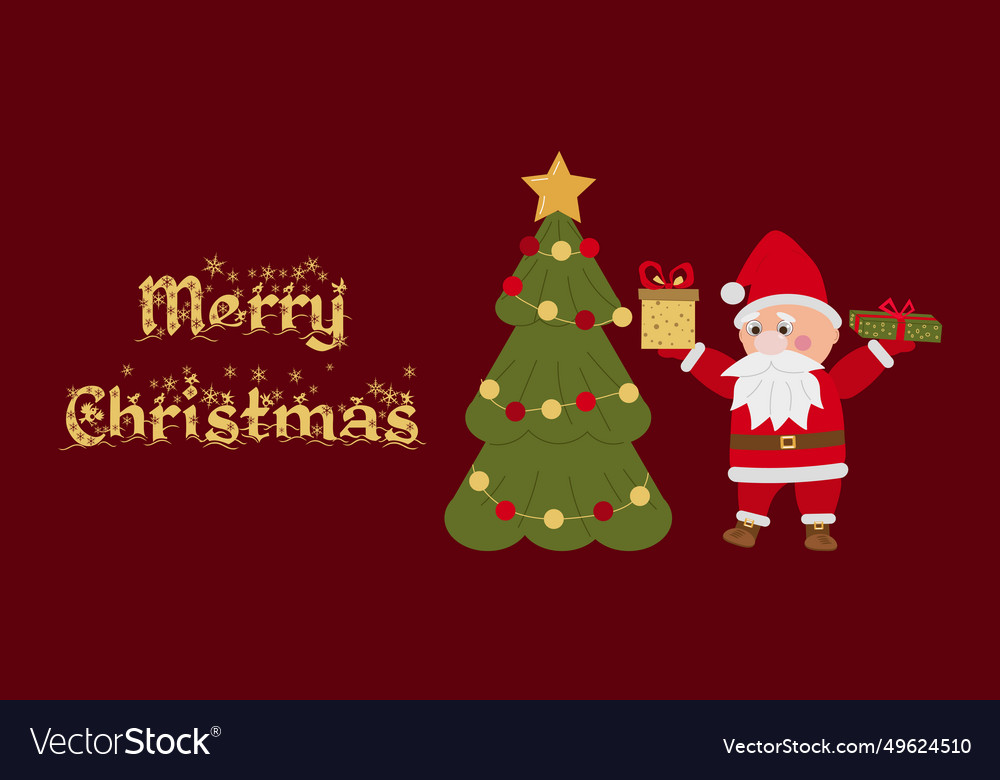 Santa claus template a festive banner flyer Vector Image