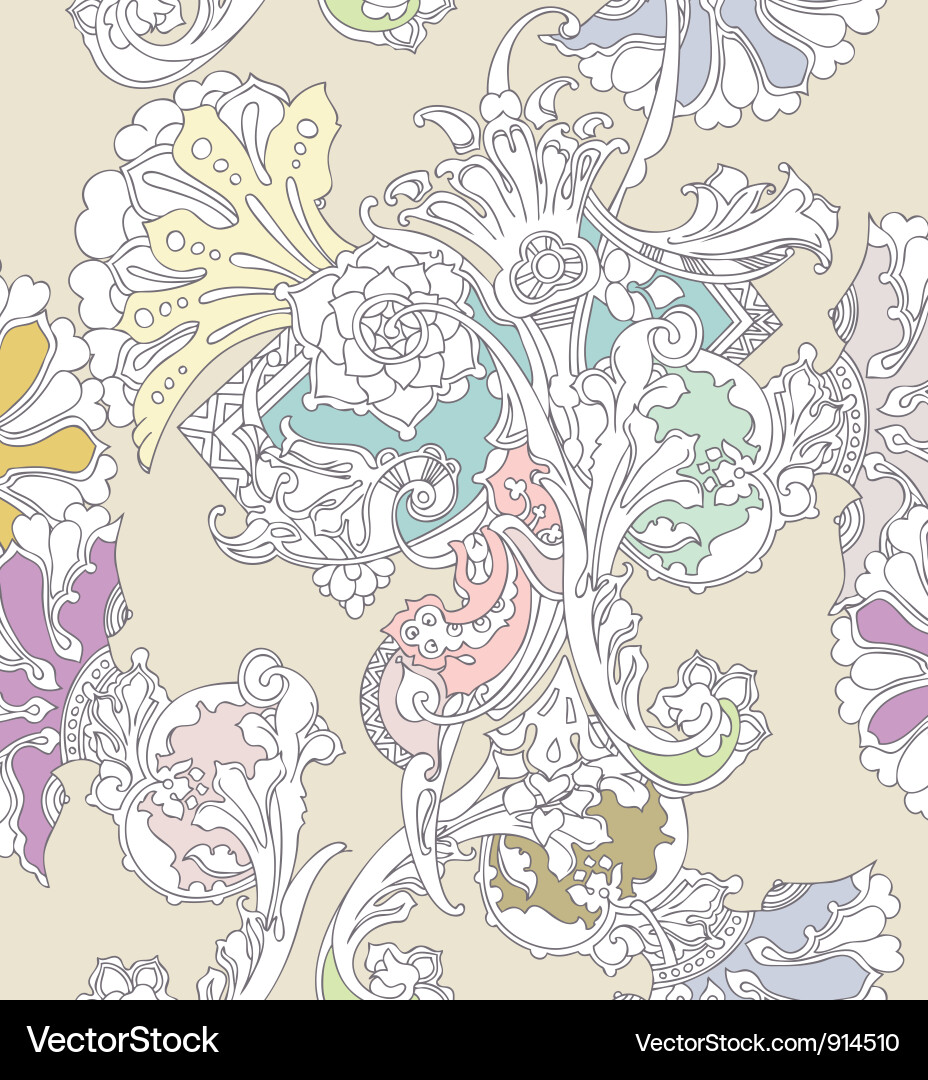 Seamless pattern with flowers Royalty Free Vector Image