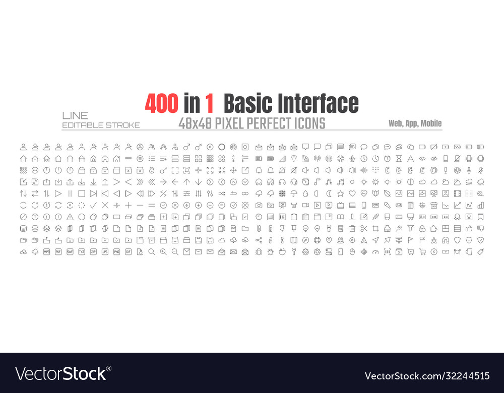 48x48 pixels perfect user interface basic simple vector image 48x48 pixels perfect user interface basic simple