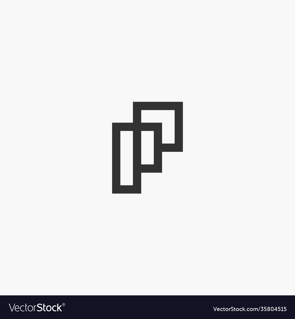 Double letter p pp monogram logo template