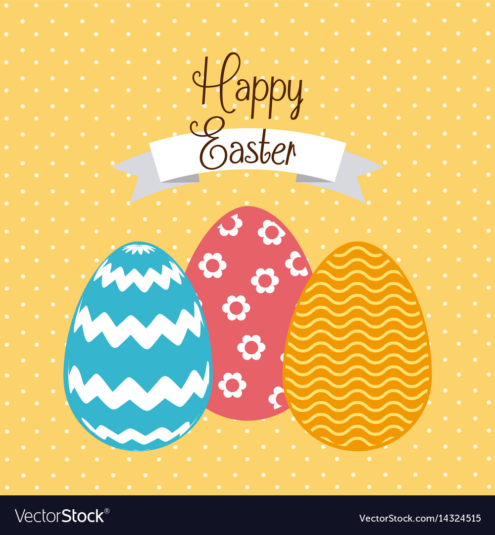 Happy easter design Royalty Free Vector Image - VectorStock