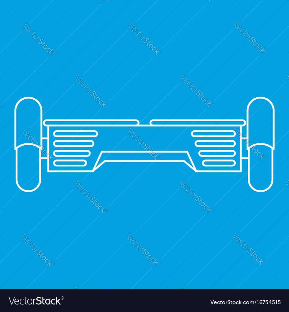 Hover board gyro pod icon outline style Royalty Free Vector