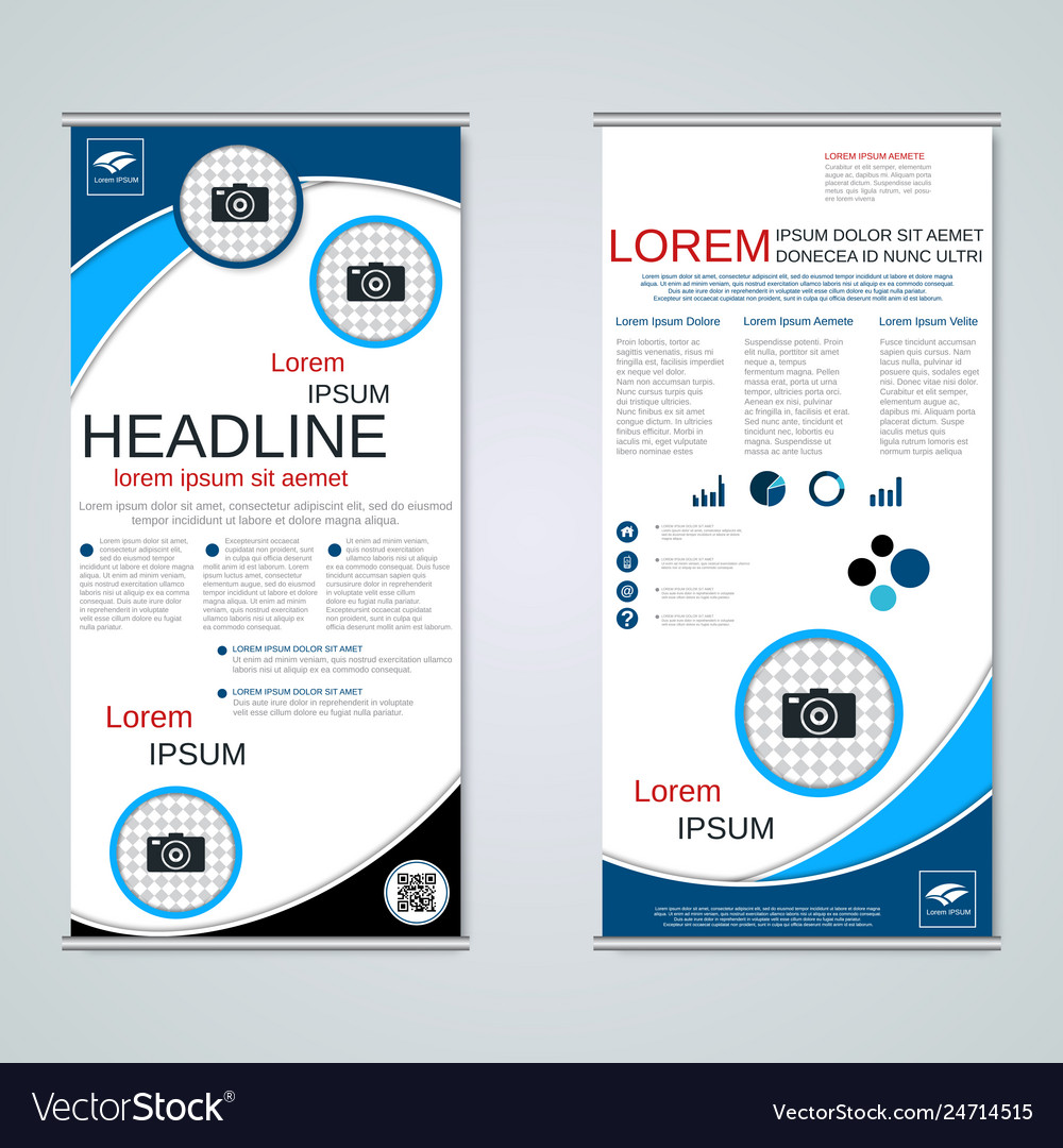 Modern roll-up business banners design template