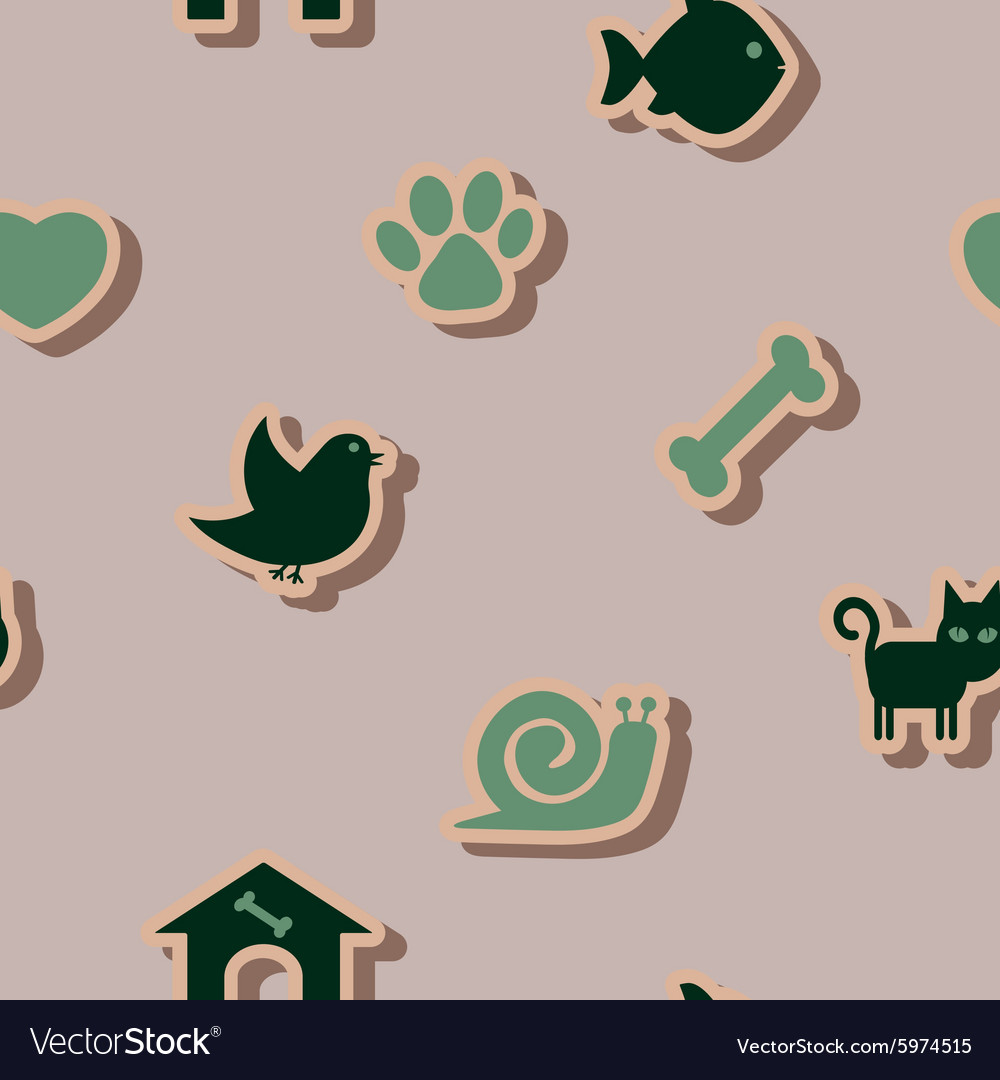 Seamless background with pets