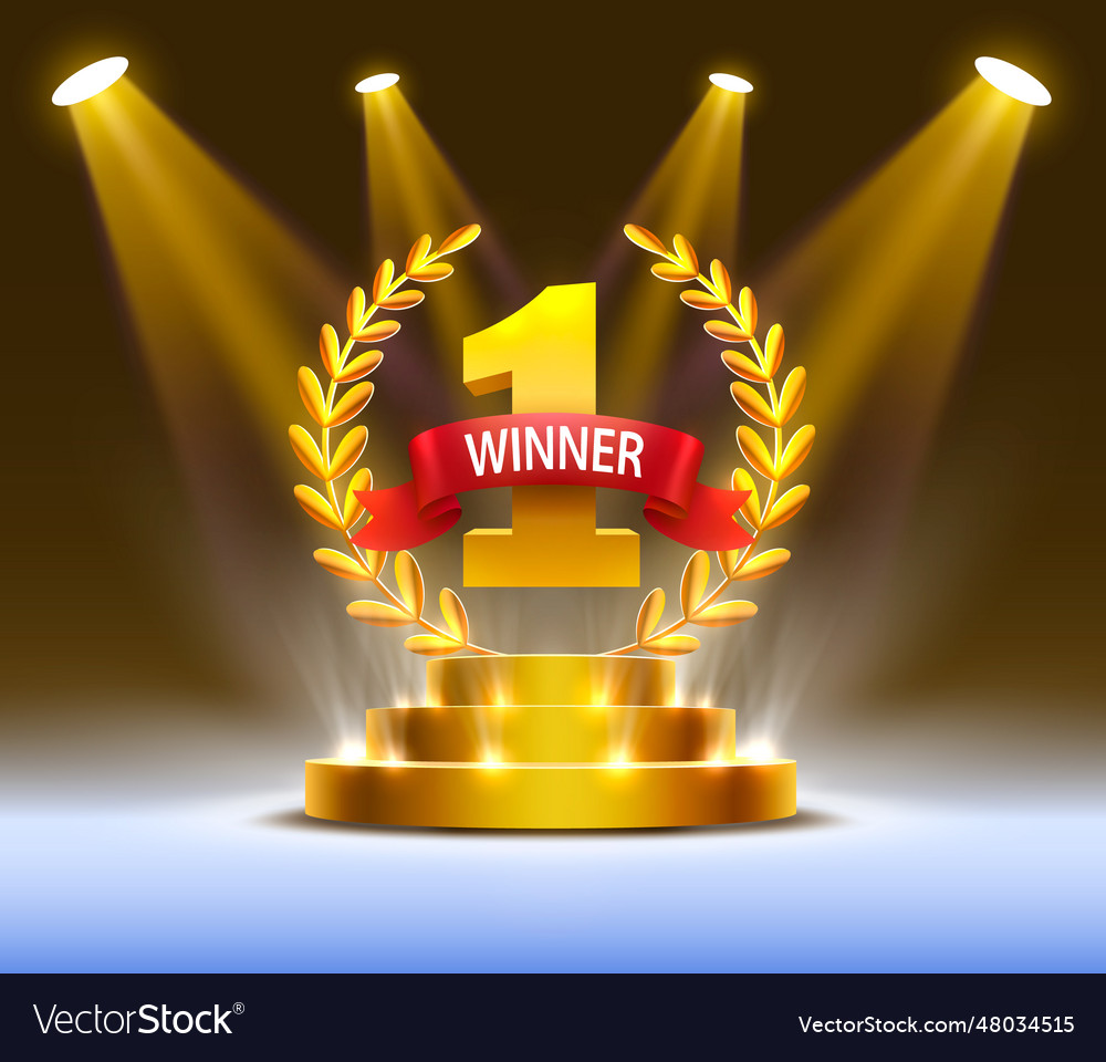 Stage podium with lighting stage podium scene Vector Image