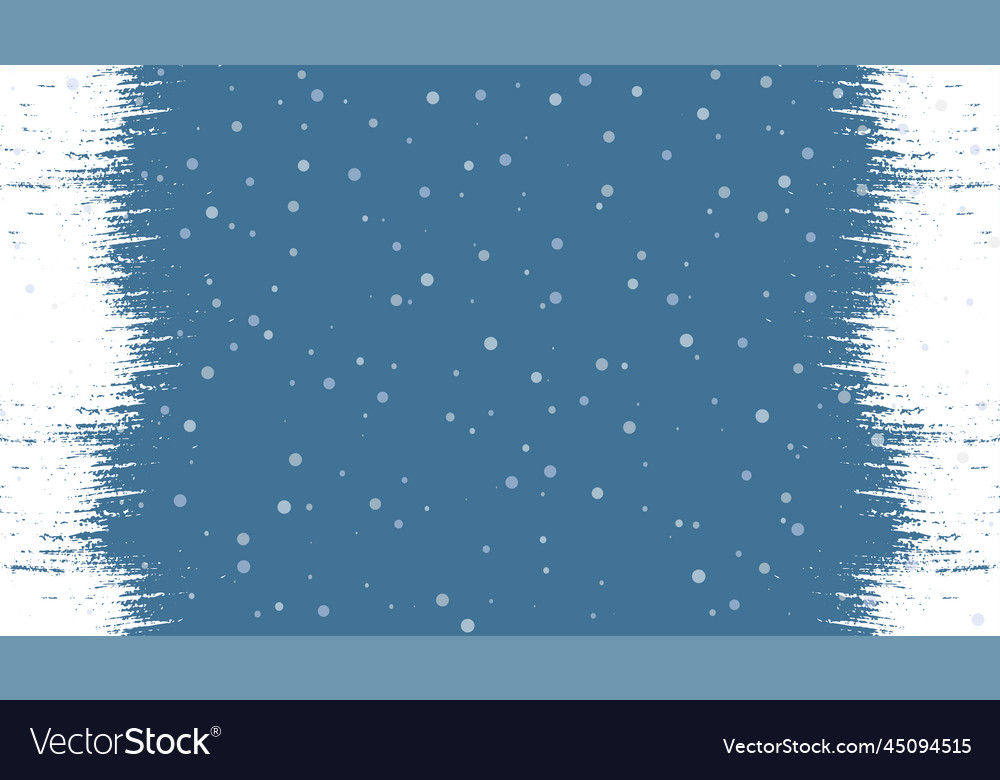 Winter frame with snowflakes and grunge elements