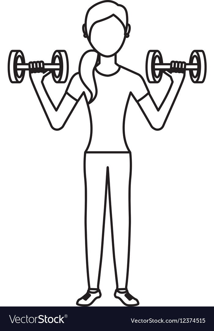 Woman athlete avatar character weight lifting