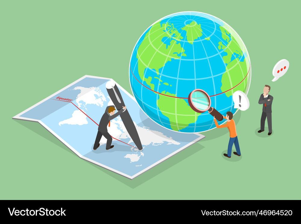 3d isometric flat conceptual Royalty Free Vector Image