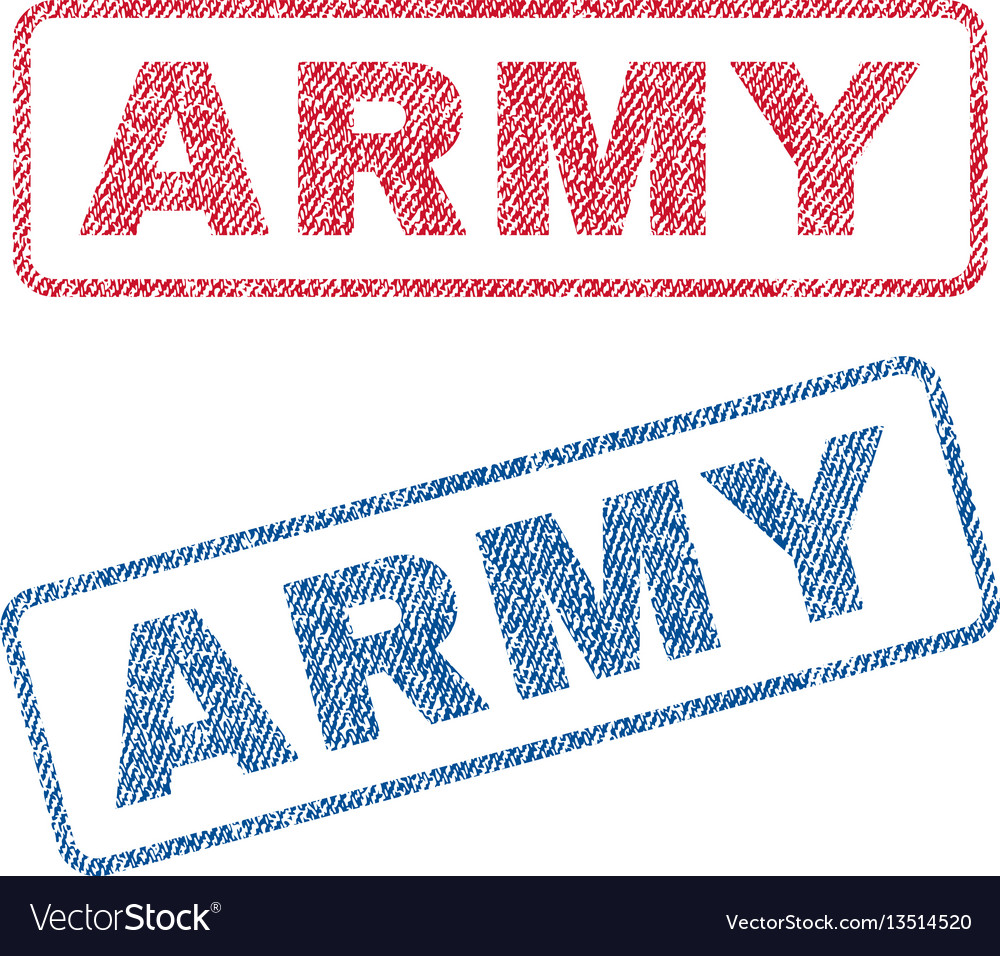 Army textile stamps Royalty Free Vector Image - VectorStock