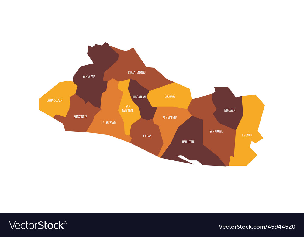 El salvador political map of administrative Vector Image