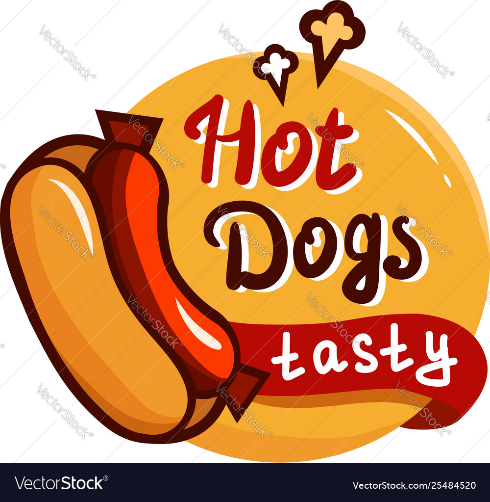 Hot dogs very tasty logo emblem icon