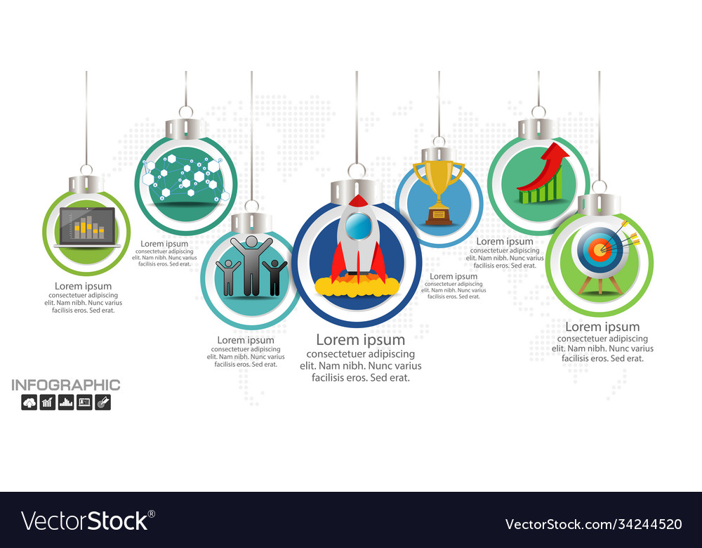 Infografische Design- und Marketing-Ikonen können