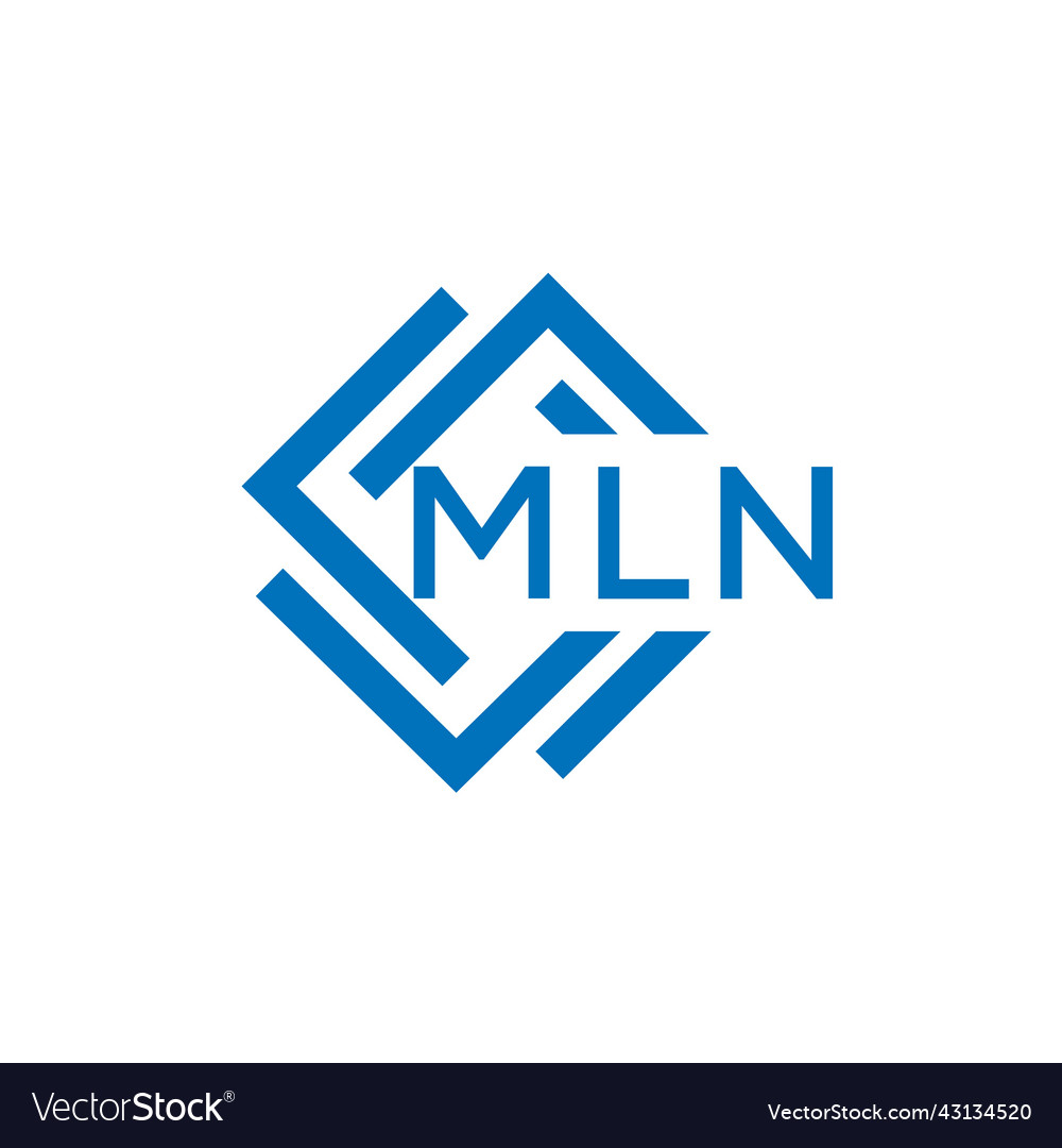 Mln letter logo design on white background Vector Image