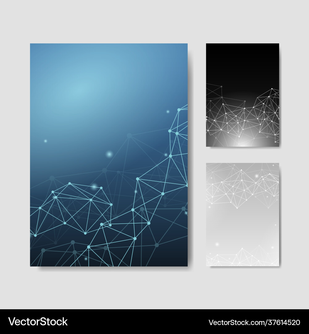 Neural network collection Royalty Free Vector Image