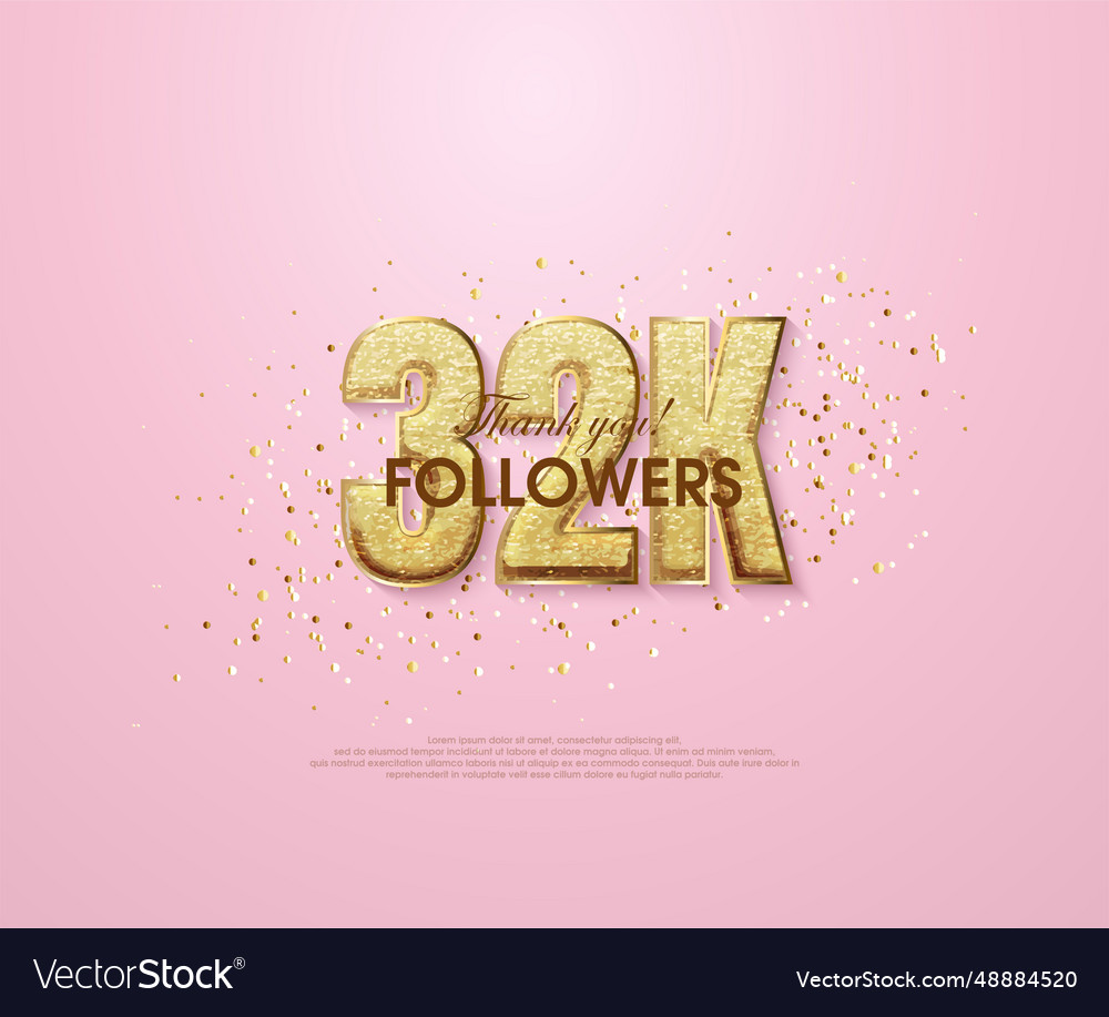 Pink 32k thank you followers banner