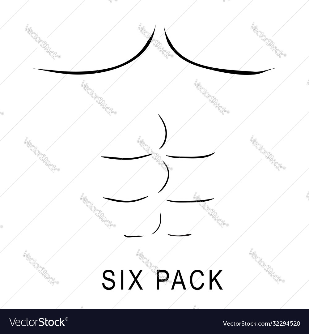 Sixpack abs Icon - Download in Colored Outline Style