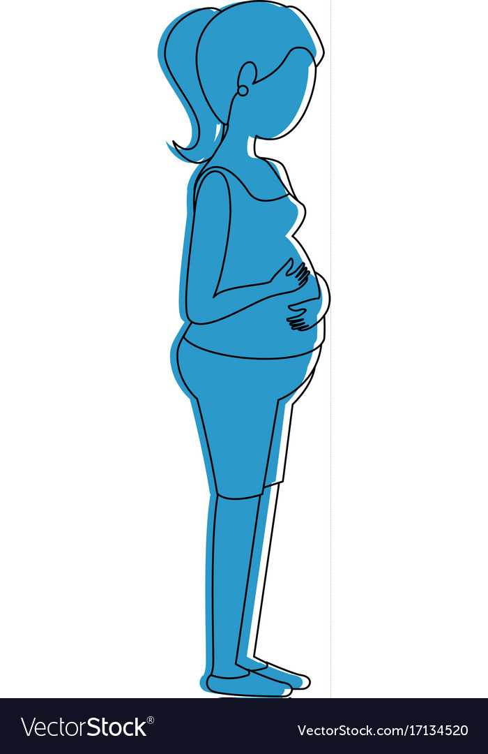 Woman pregnant avatar character