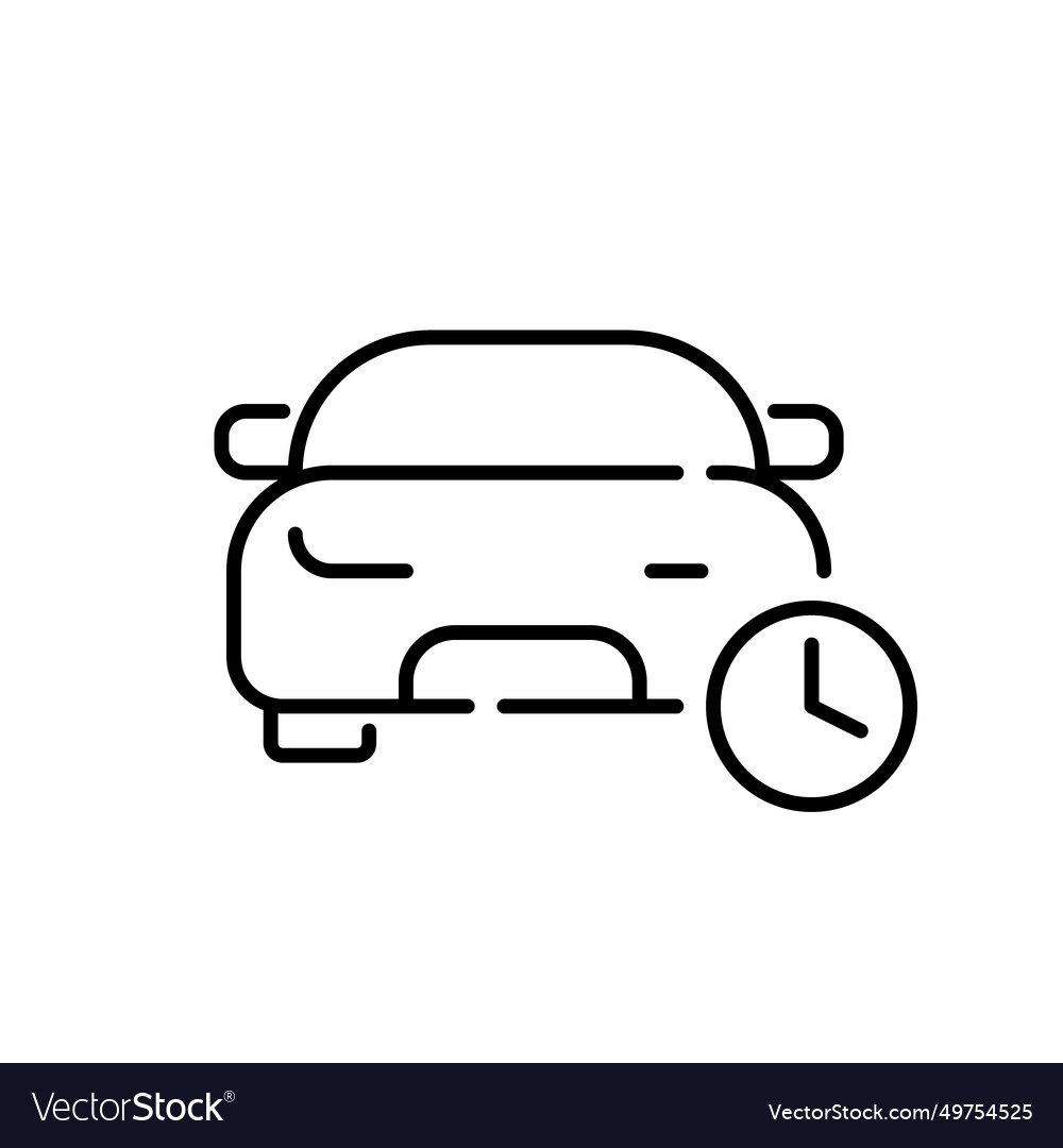 Car and clock hourly rental rates pixel perfect