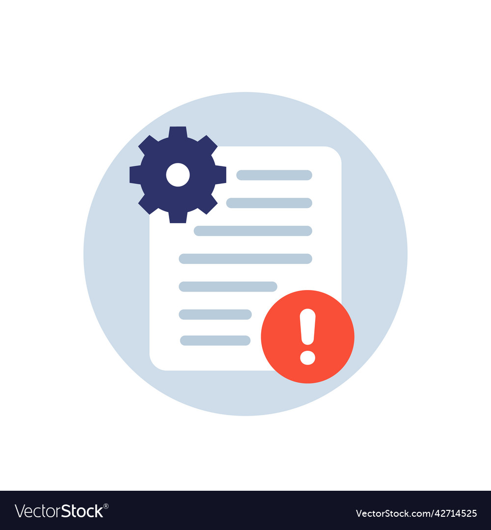 Error report or failed test icon Royalty Free Vector Image