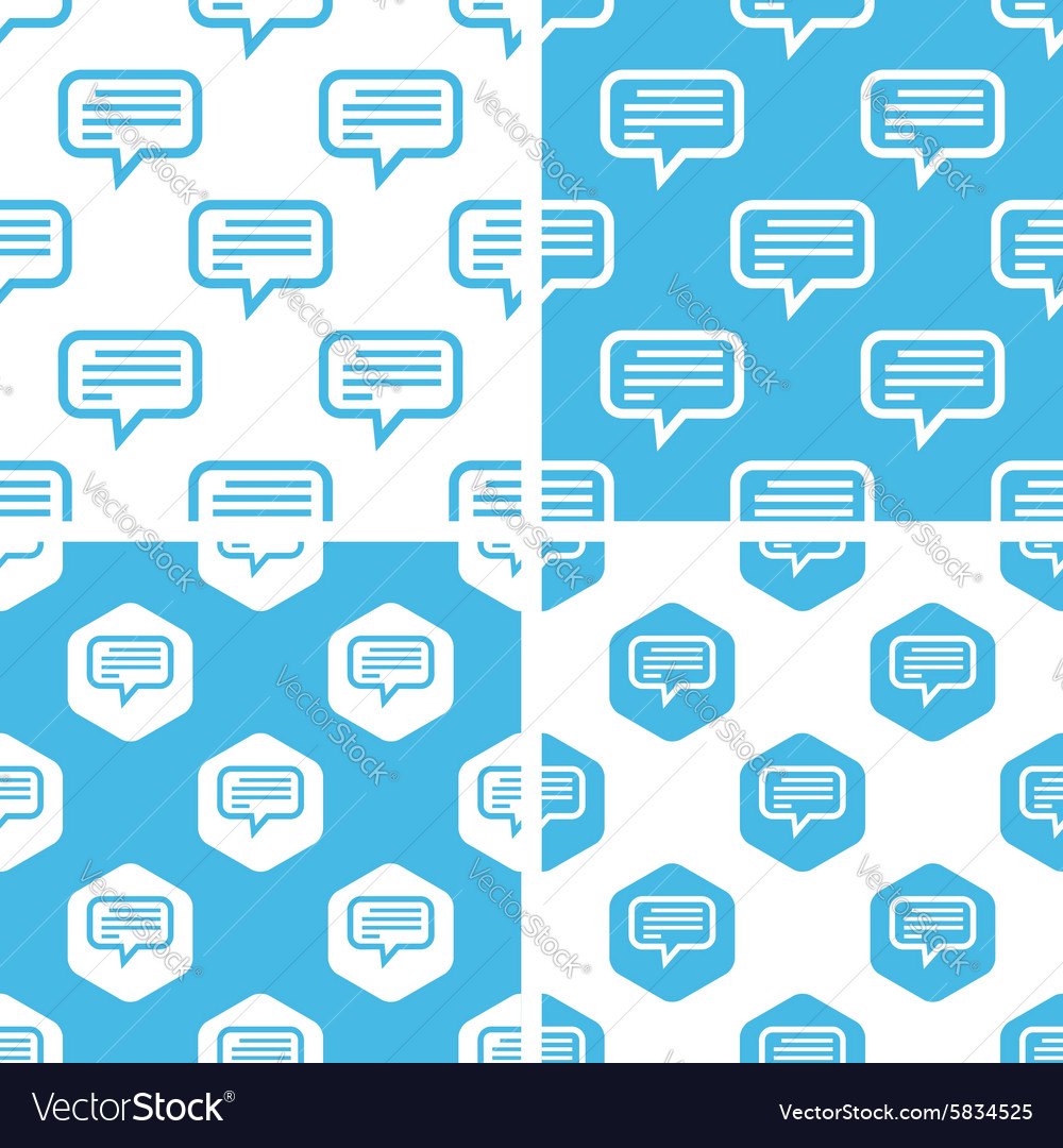 Text message patterns set Royalty Free Vector Image