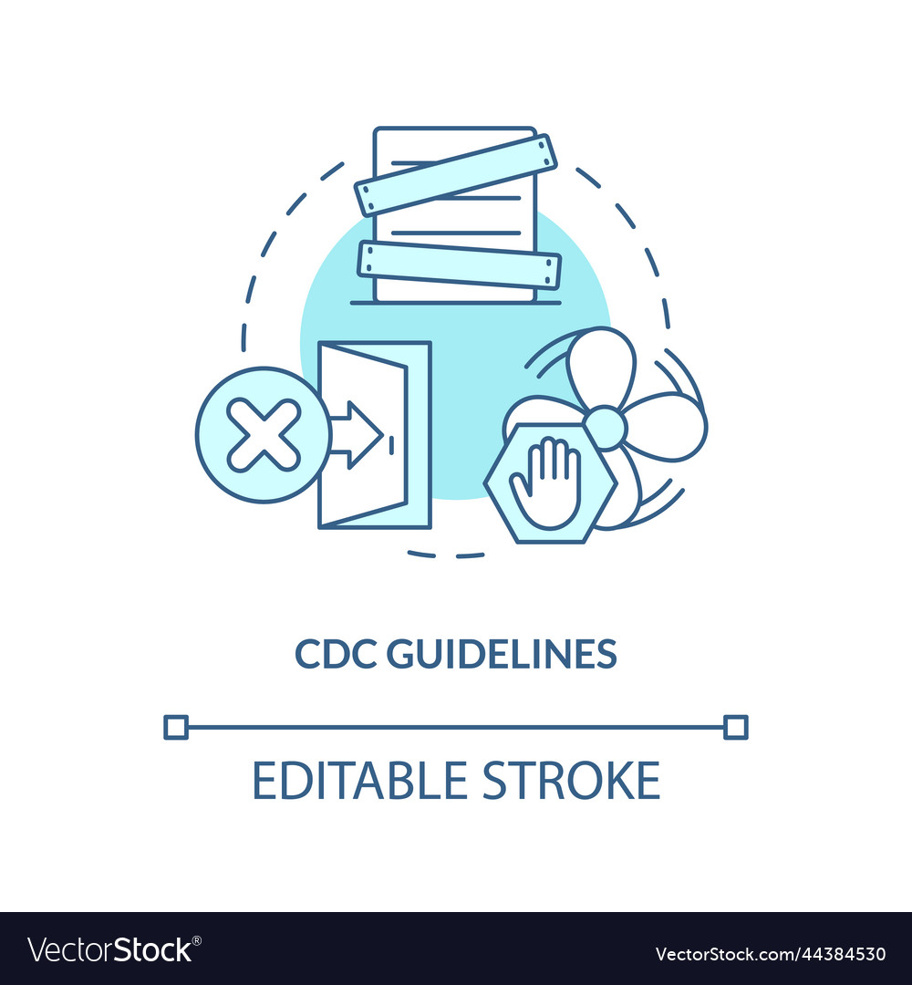 Cdc Richtlinien türkis Konzept-Ikone