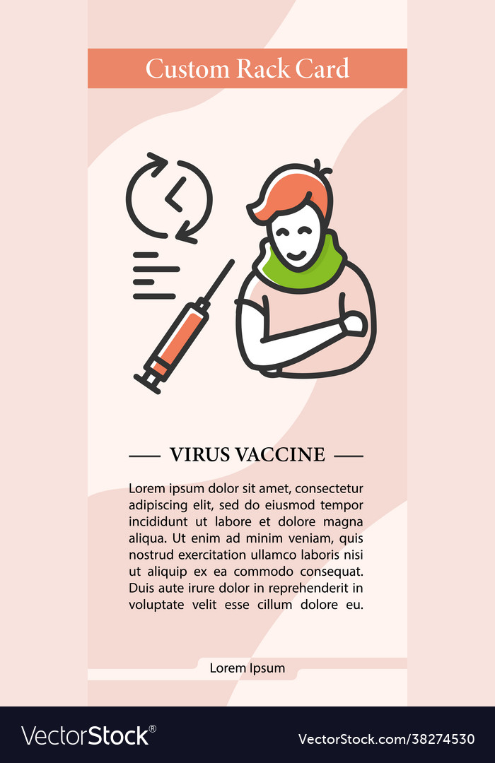 Covid19 vaccination flyer template Royalty Free Vector Image