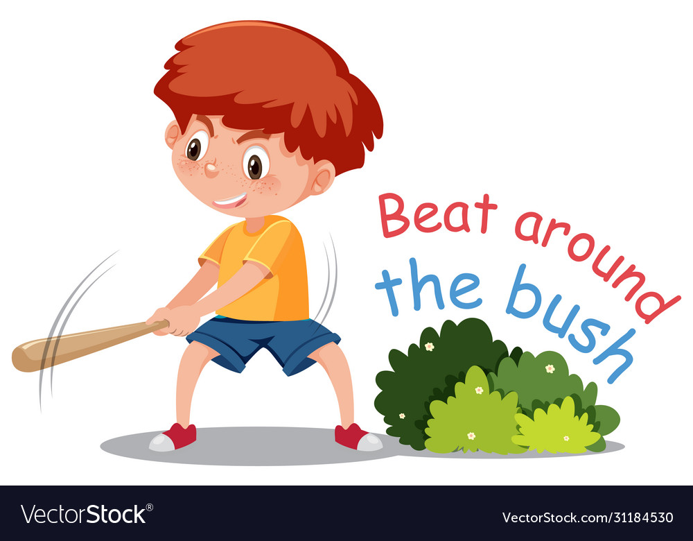 English Idiom With Picture Description For Beat Vector Image