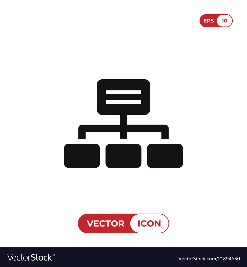 Hierarchical structure icon vector image Hierarchical structure icon