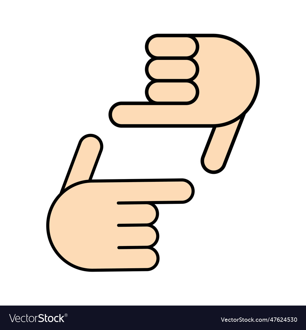 Isolated colored hand gesture icon Royalty Free Vector Image