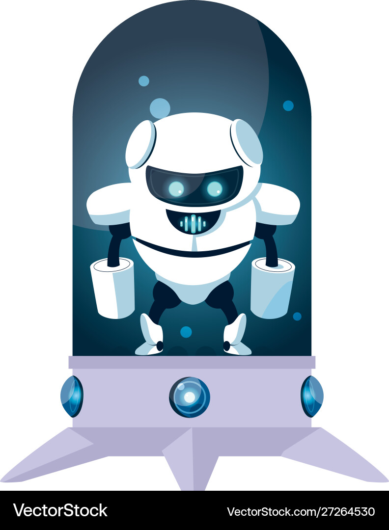 Isolated technology robot design Royalty Free Vector Image