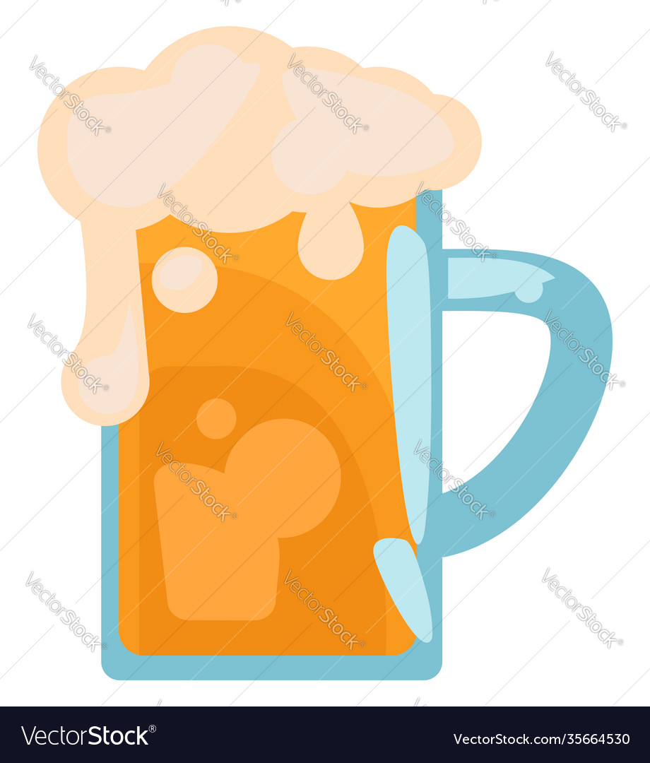 Pint beer on a white background Royalty Free Vector Image