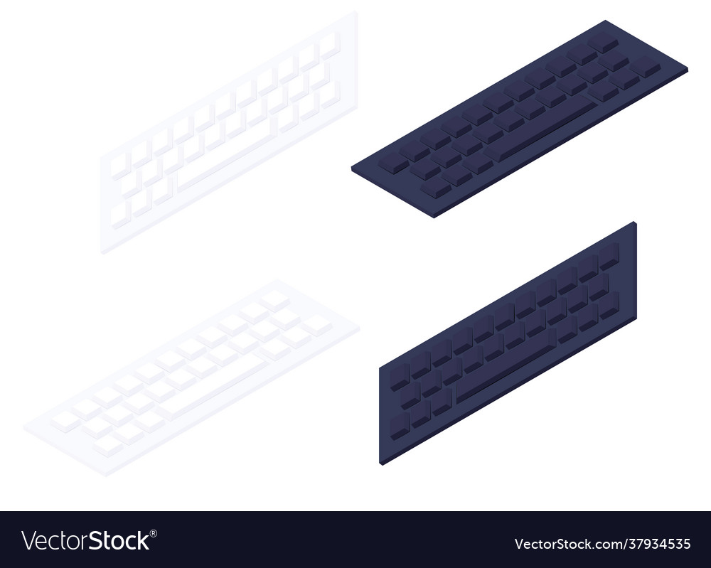 Schwarz-Weiß-WLAN-Tastatur isometrisch