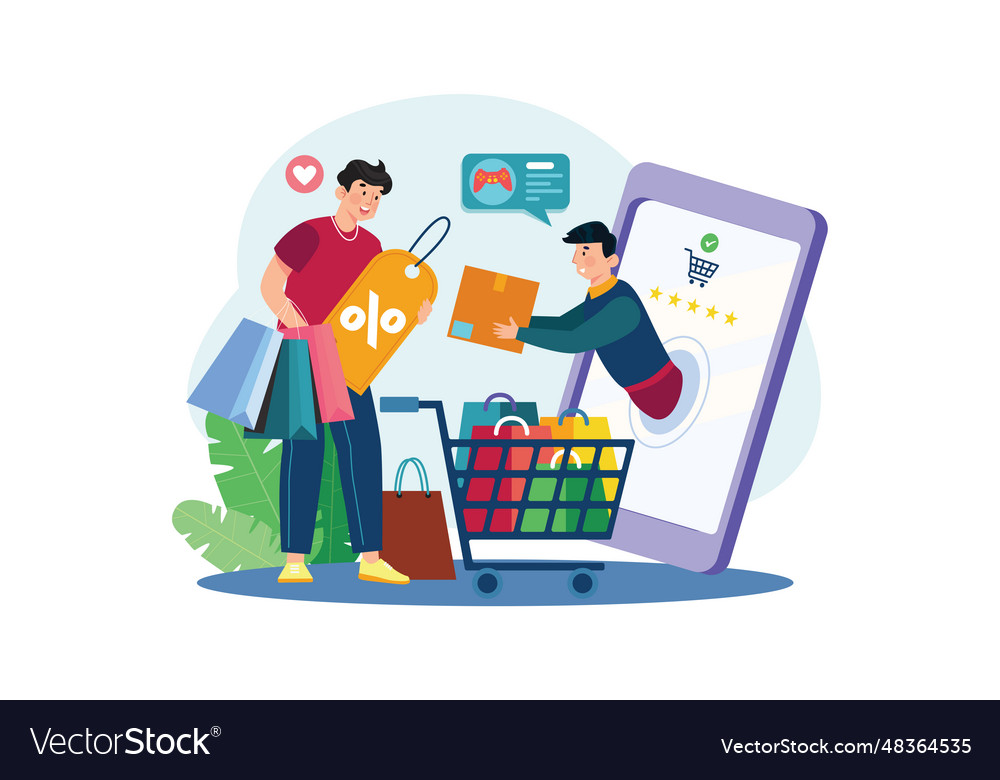 Commerce Online Shipping Services Order Vector