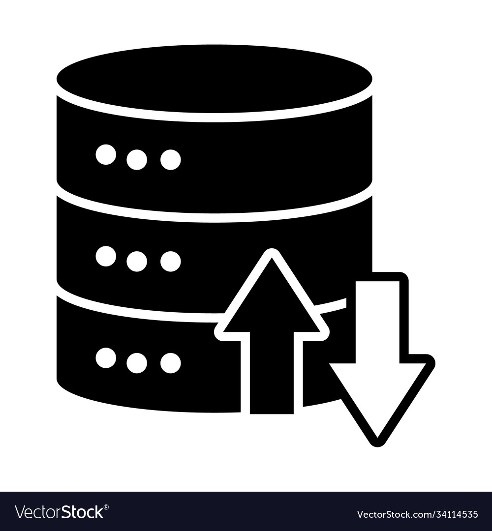 Data server with upload and dowload arrows
