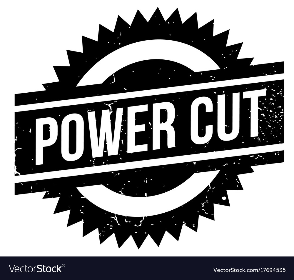 Power cut rubber stamp Royalty Free Vector Image