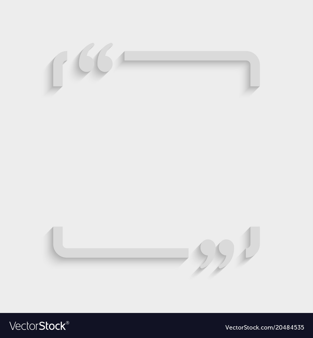 Quote blank empty form bracket Royalty Free Vector Image