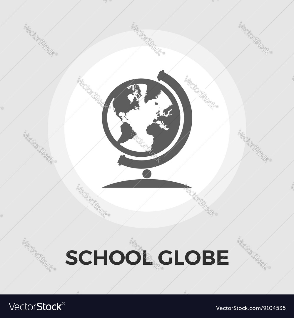 School globe flat icon